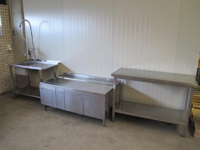 spoelkeuken wasbak, kast en werktafel Memax, Online veiling van metaal, mac spoelkeuken wasbak, kast en werktafel Memax, Online veiling van metaal, mac # Wasbak Metaal_174306