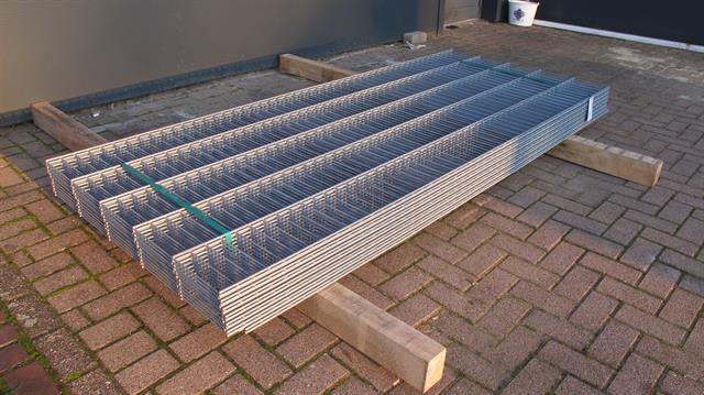 Hekwerk en toebehoren hekwerk h100 x b250cm / 13 stuks 