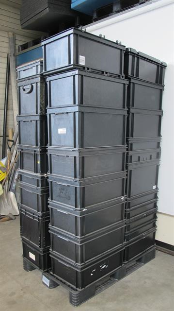 Kunststof bakken opslagbakken 60x40cm / 34 stuks