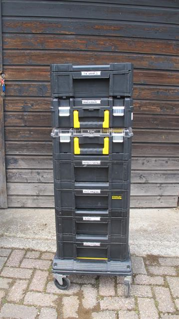 Gereedschapwagen/koffer Stanley Fatmax gereedschapskoffer toren incl. transportkar incl. diverse inhoud