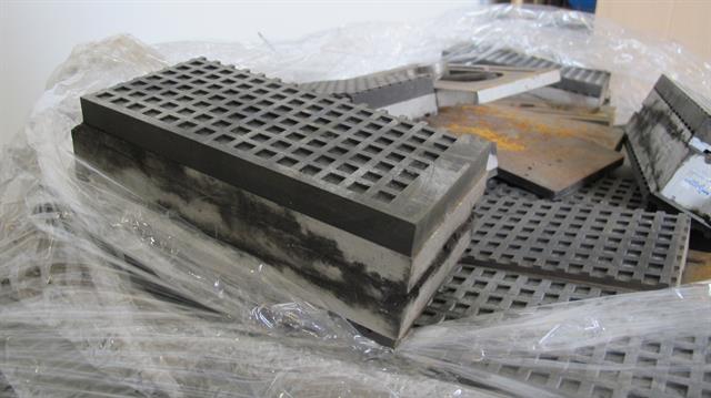 Overig stel-platen voor machines / ca 20 stuks