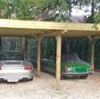 carport van hout voor 4 auto's 1000 x 1200 x h300 