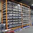 Magazijnstelling midden formaat (2500x1250mm) plaat stelling / 2 staanders + 14 frame liggers  1