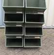 magazijnbakken van metaal / 8 stuks