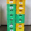 Kunststof bakken opslagbakken 36 stuks / h22 x 60 x 40cm 2