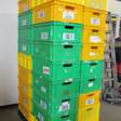 Kunststof bakken opslagbakken 36 stuks / h22 x 60 x 40cm 3