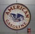wandbord van metaal American Gasoline / 3 stuks