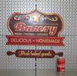 wandbord van metaal Bakery Delicious Homemade / 3 stuks