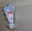 wandbord van metaal Dad's Fix it Shop met retro bulb lampen / 3 stuks