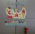 wandbord van metaal Ice Cream Cafe Premium Quality / 3 stuks