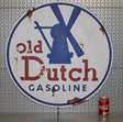 wandbord van metaal Old Dutch Gasoline / 3 stuks