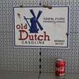 wandbord van metaal Old Dutch Gasoline / 3 stuks